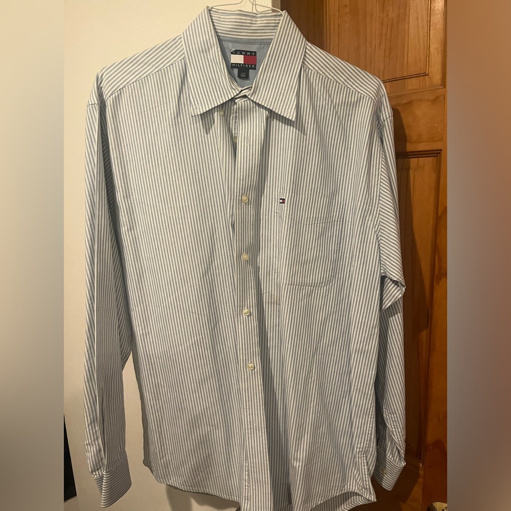 Tommy Hilfiger Button Down Dress Shirt Size Large